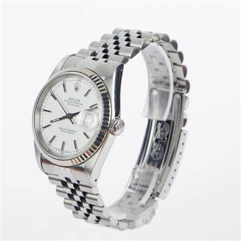 rolex datejust 36 quadrante bianco|datejust 36 oro bianco.